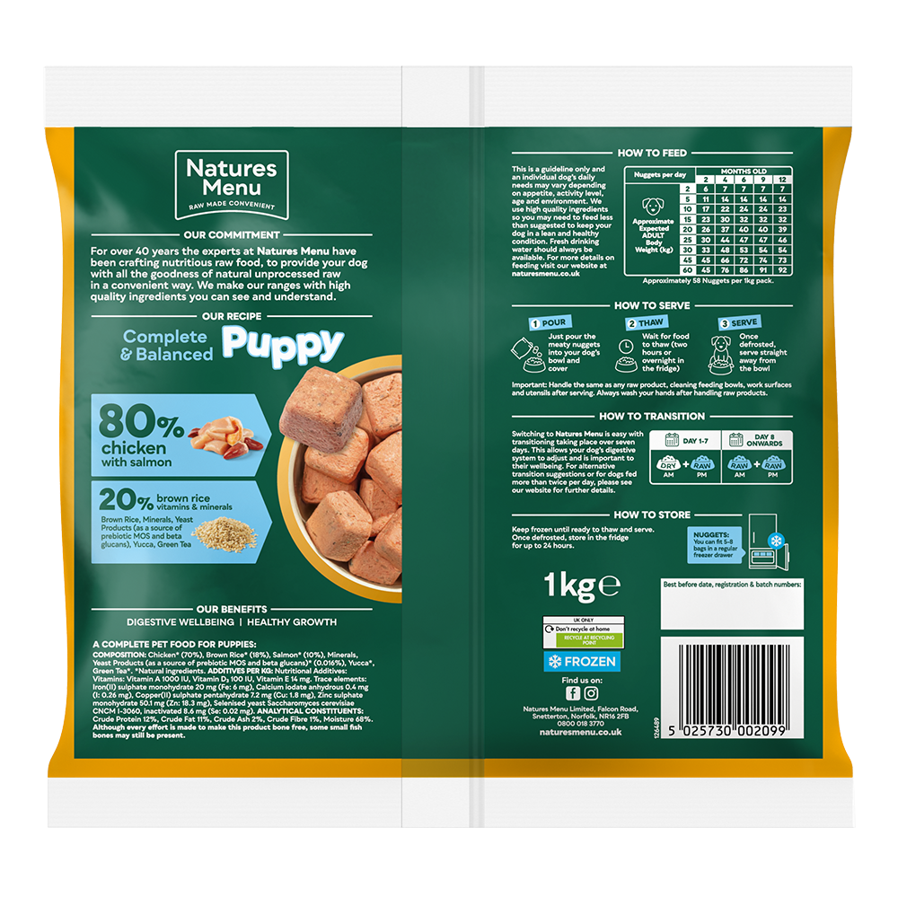 Natures menu shop frozen dog food