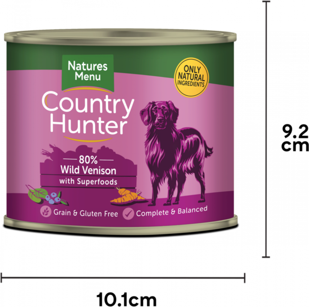 Wild Venison with Superfood cans Country Hunter Cans Natures Menu