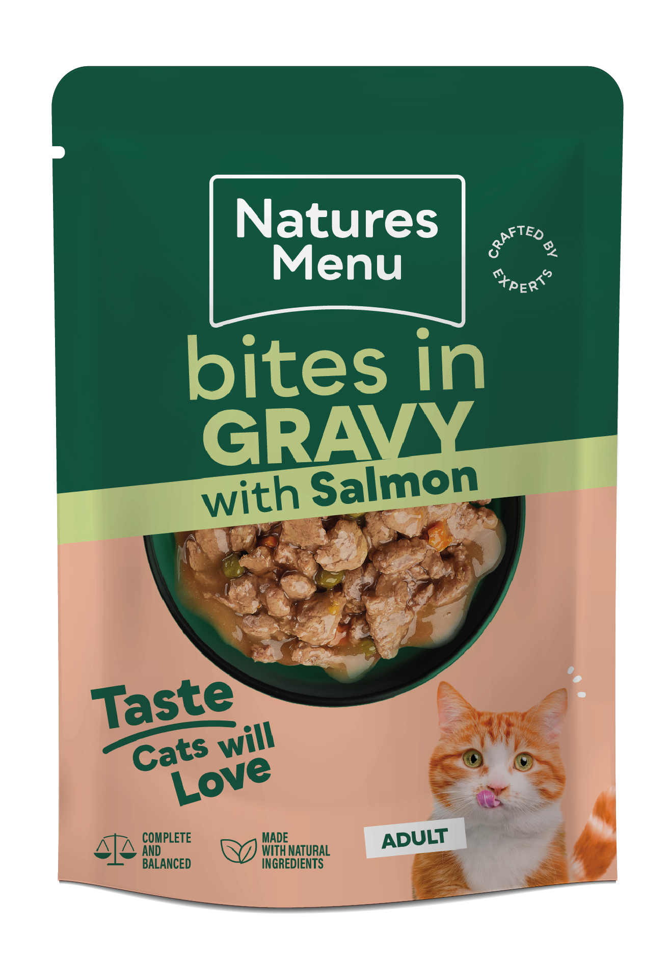 Salmon Bites in Gravy Natures Menu