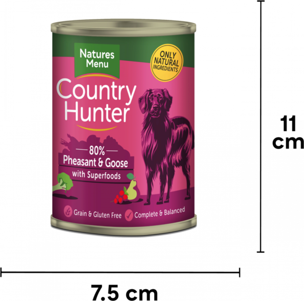 Pheasant and Goose with Superfoods Country Hunter Cans Natures Menu