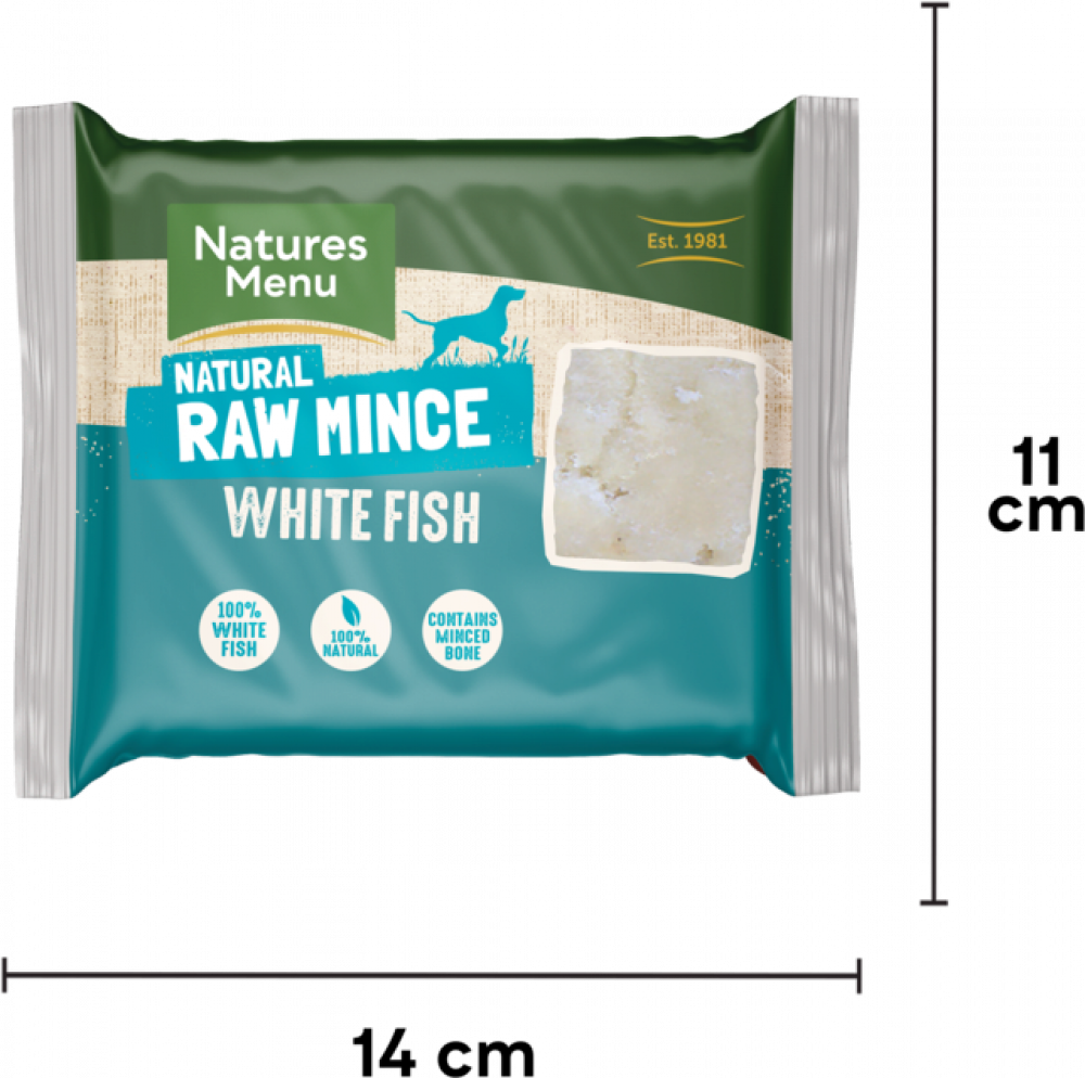 Just White Fish Raw mince Natures Menu Home Prepare Raw Natures Menu