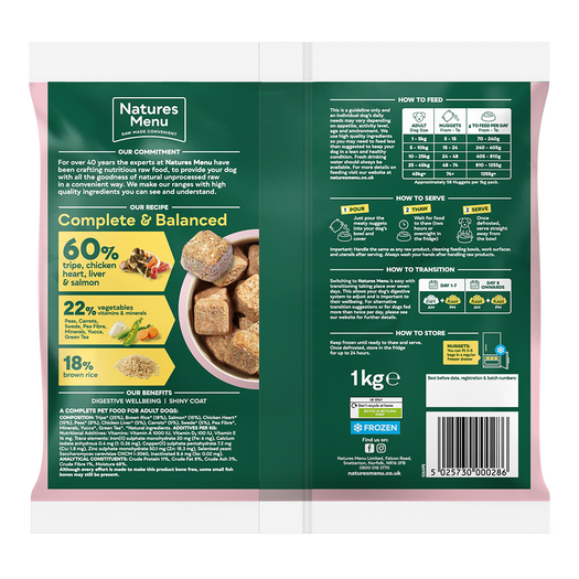 60% Tripe, Chicken, Heart, Liver and Salmon Nuggets image number 1