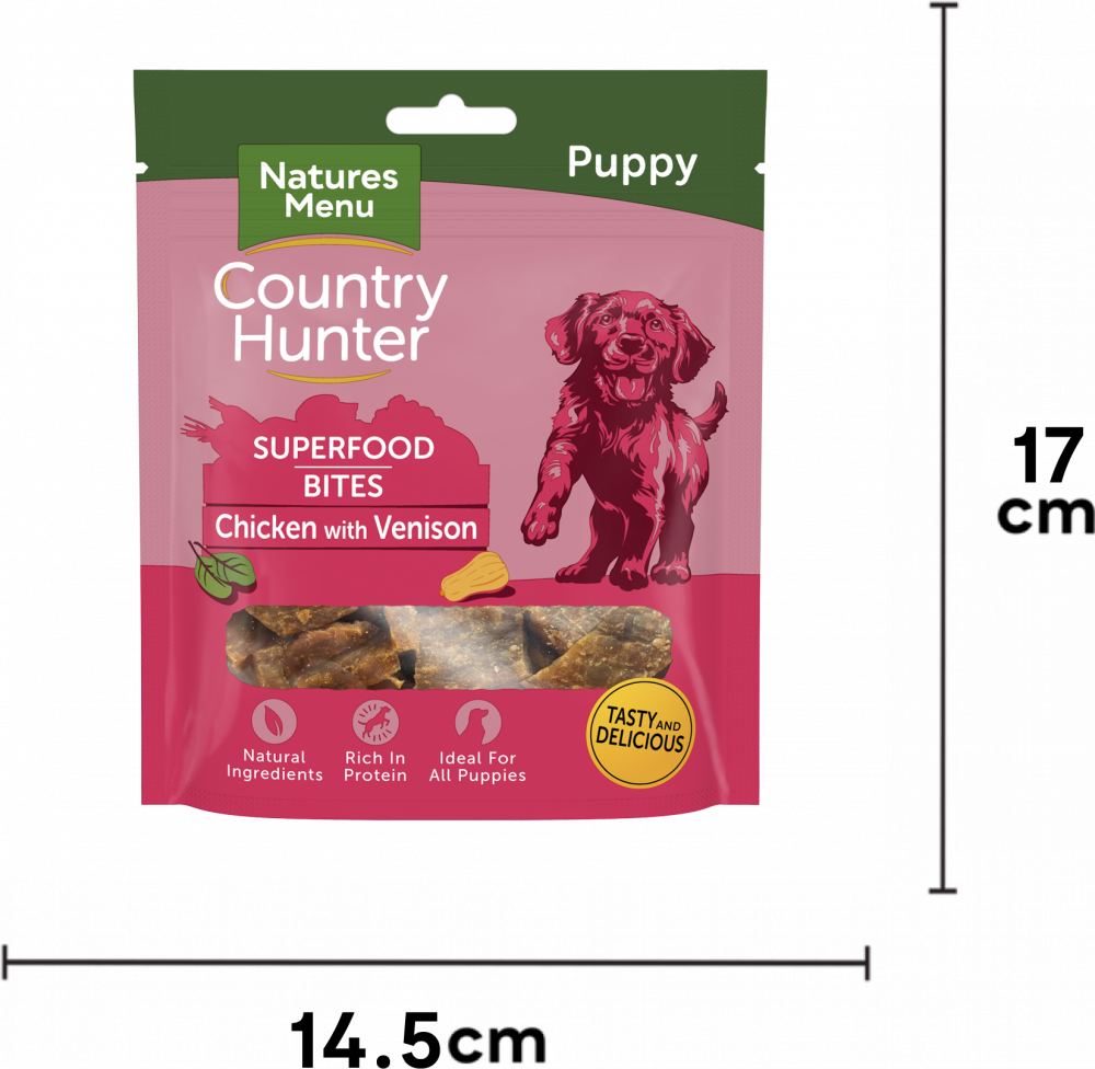 Chicken With Venison For Puppies Country Hunter Superfood Bars Natures Menu