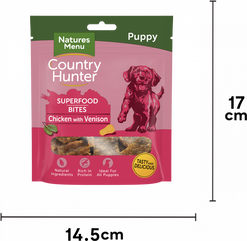 Chicken With Venison For Puppies Country Hunter Superfood Bars Natures Menu