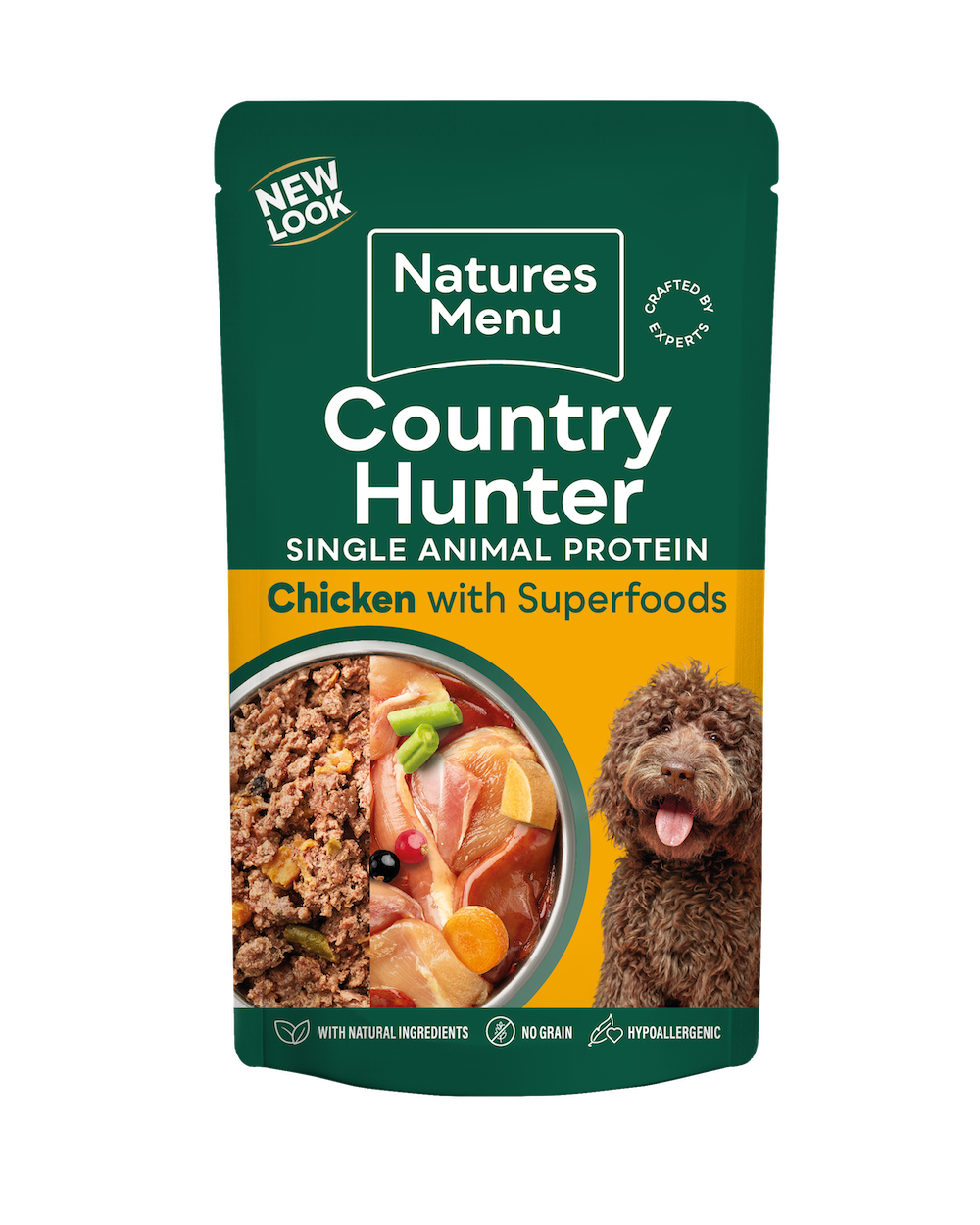 Free Range Chicken Country Hunter Dog Pouches Natures Menu