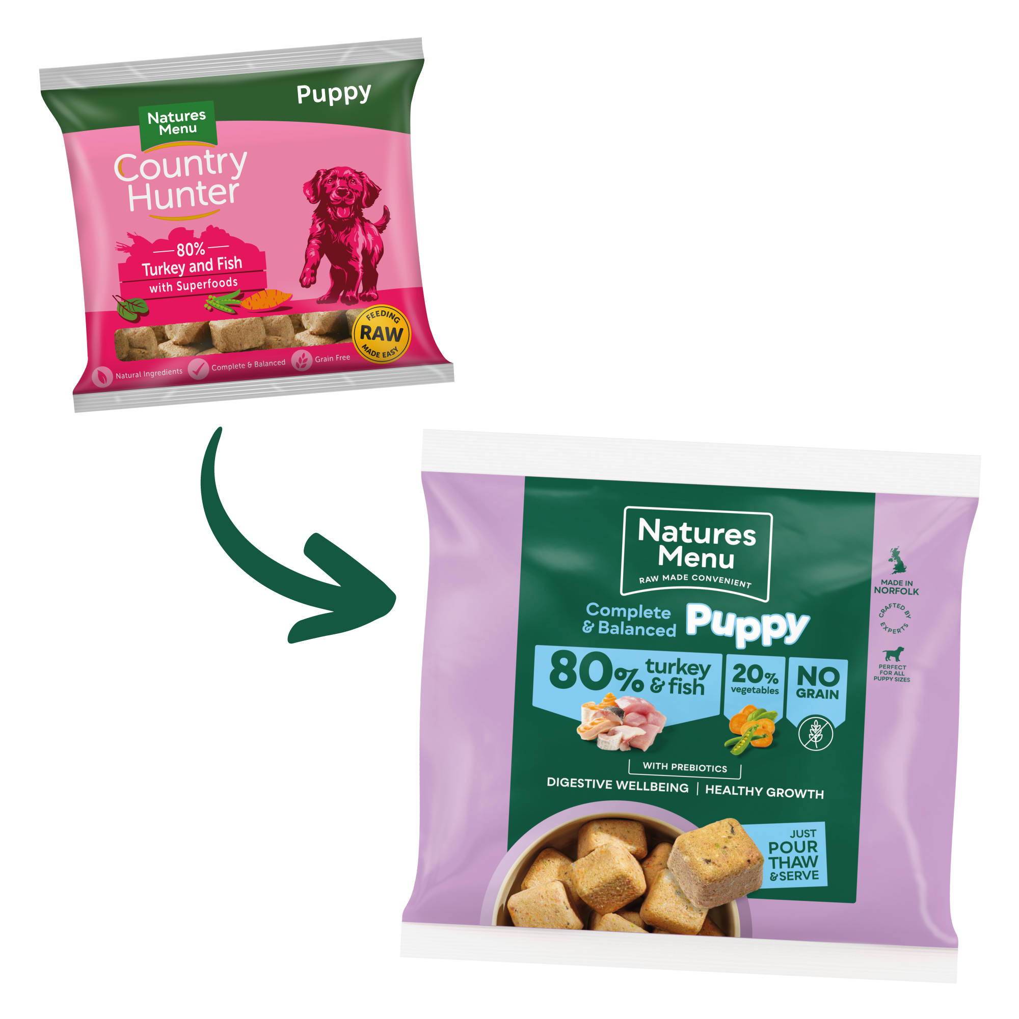 Natures menu country hunter puppy nuggets clearance