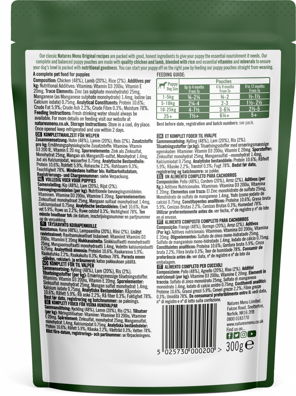 Natures menu junior dog food online