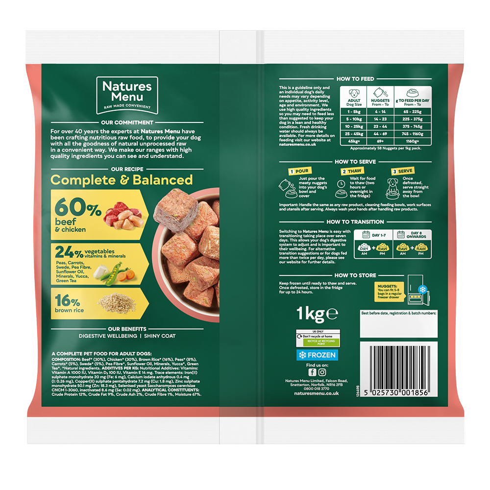 Beef Nuggets Natures Menu Raw Meals Natures Menu