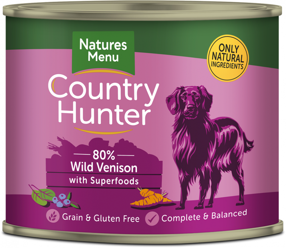 Wild Venison with Superfood cans Country Hunter Cans Natures Menu