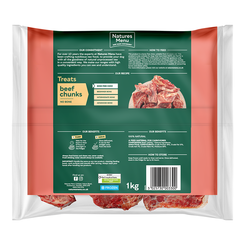 Beef Chunks Natures Menu Home Prepare Raw Natures Menu