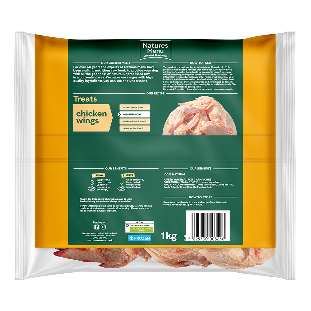 Feeding dogs hot sale chicken wings