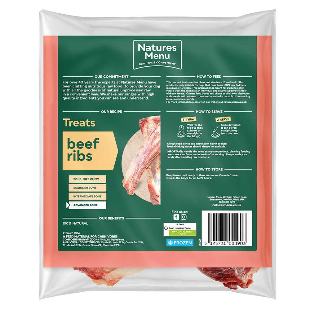 Beef Rib Chew Natures Menu Raw Chews Natures Menu