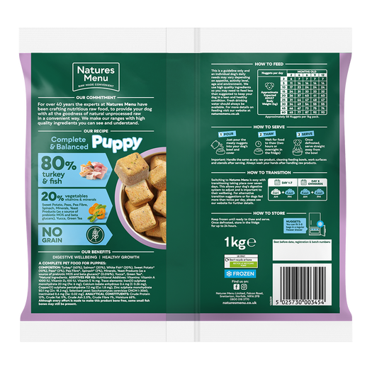 80% Turkey and Fish Nuggets for Puppies image number 1
